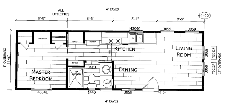 Pacific Park Model BMD- 1BD & 1 BA 374 SQFT