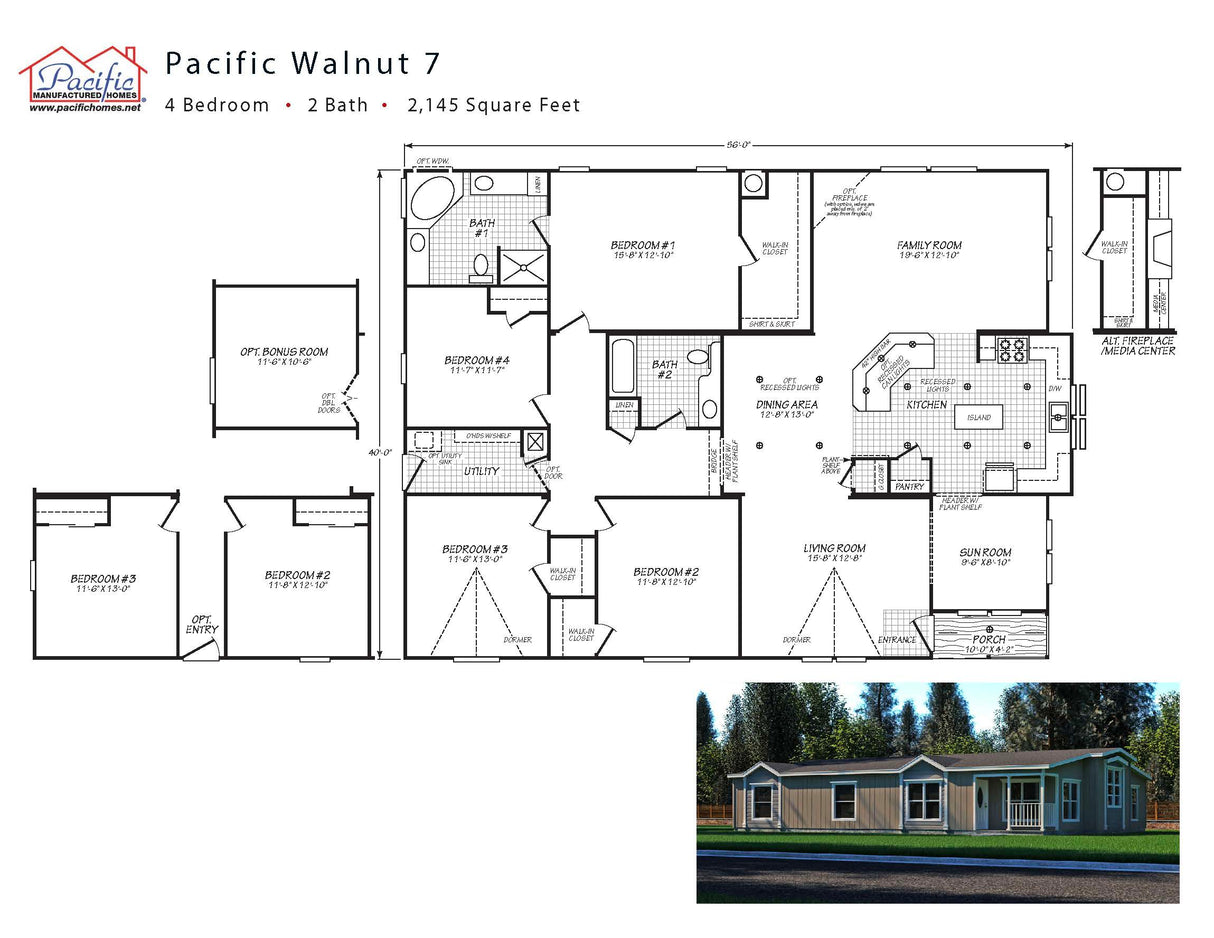 PACIFIC WALNUT 7- 4BD X 2BA 2,144 SQFT