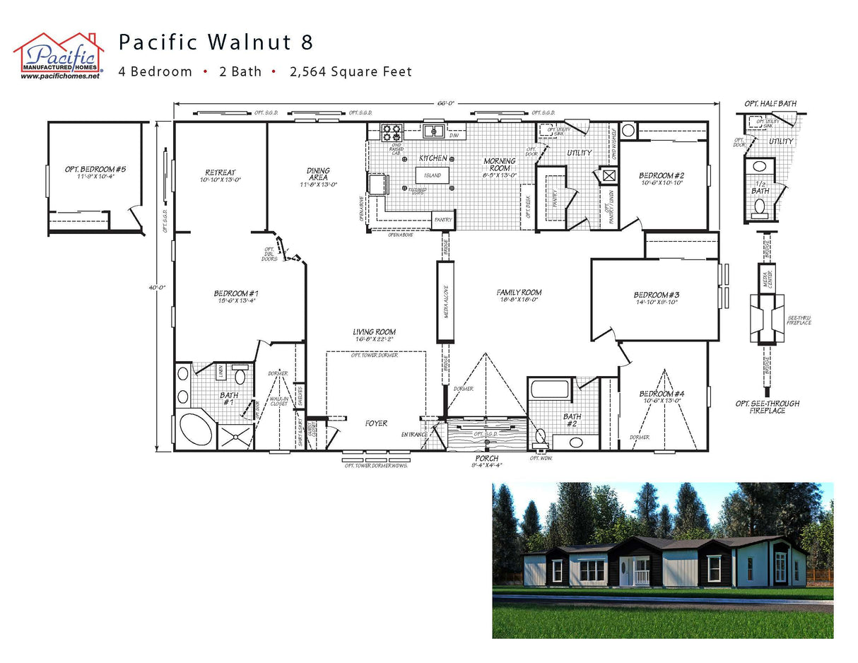 PACIFIC WALNUT 8- 4BD X 2BA 2,563 SQFT