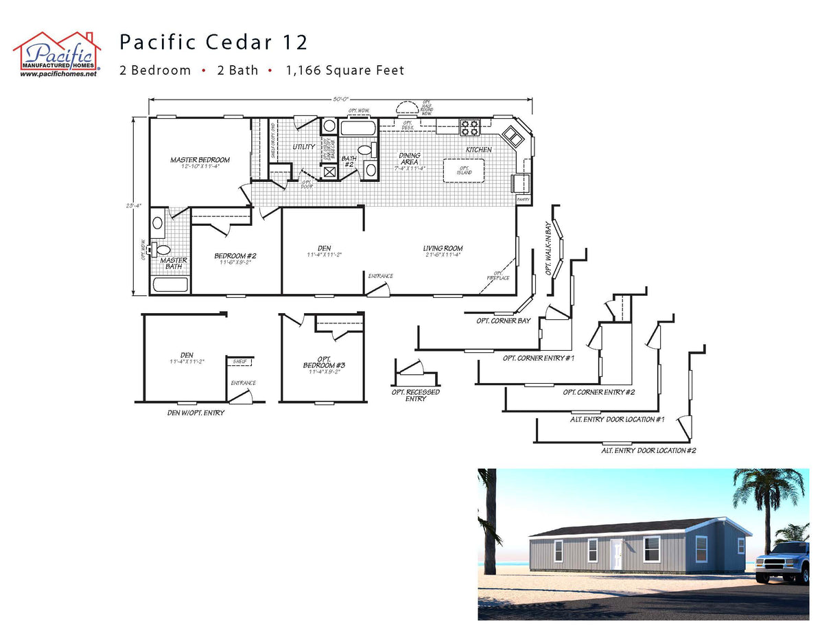 PACIFIC CEDAR 12- 2BD X 2BA 1,143 SQFT