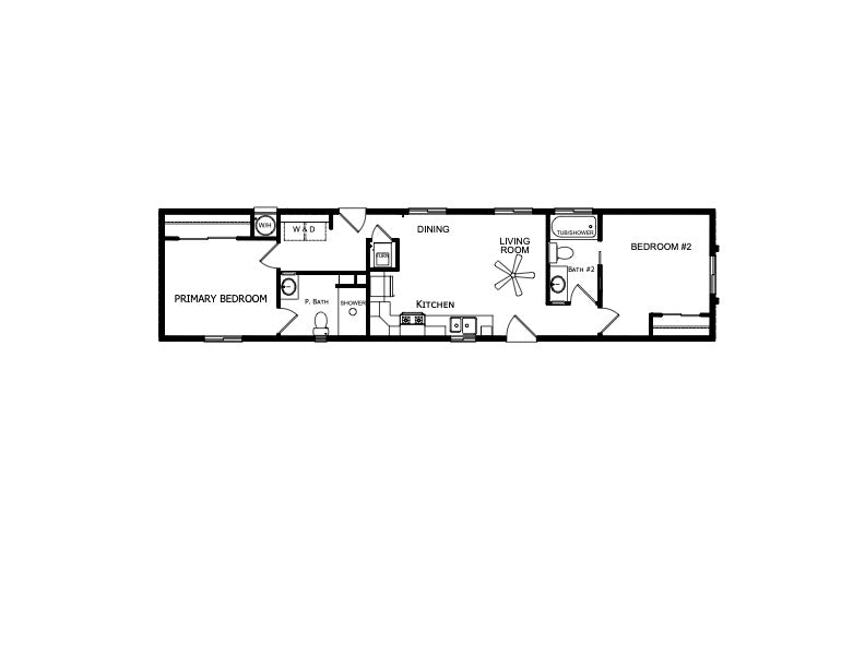 Pacific Bright Star Model 4 CR4- 2BD & 2BA 750 SQFT