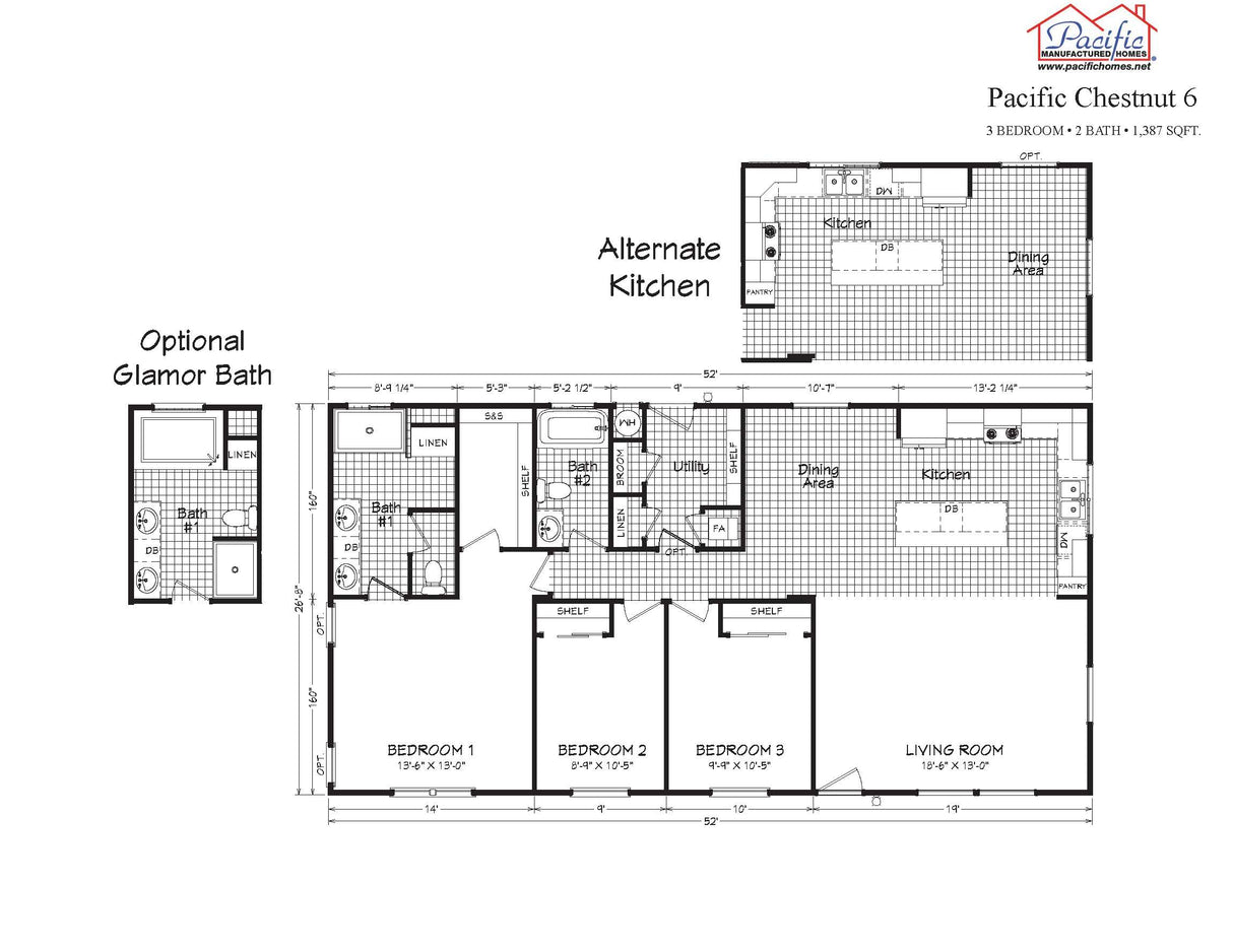 PACIFIC CHESTNUT 6 - 3BD X 2BA 1,387 SQFT