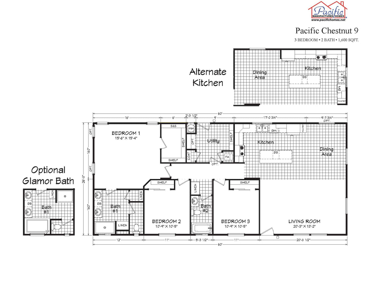 PACIFIC CHESTNUT 9 - 3BD X 2BA 1,600 SQFT