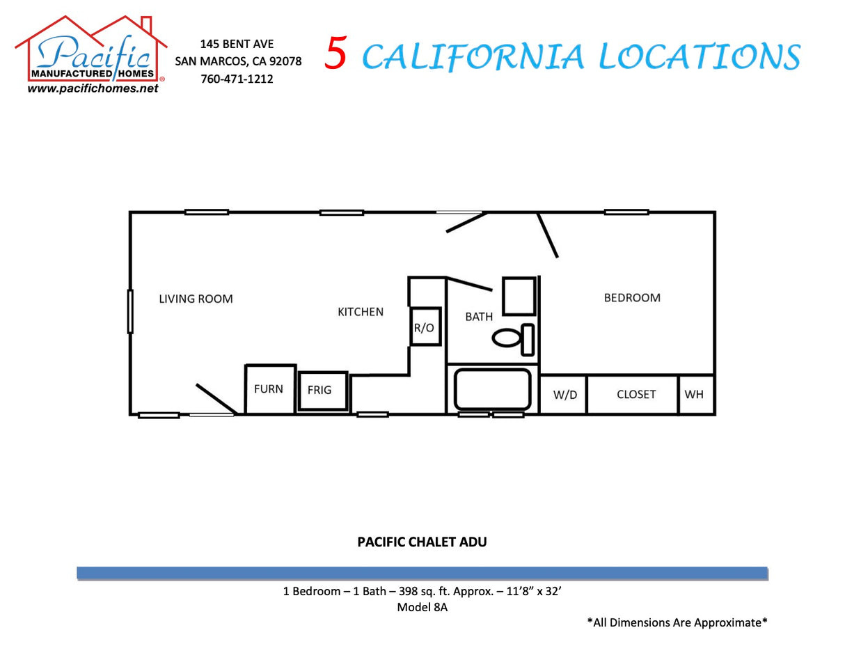 Pacific Chalet ADU SM8A- 1BD & 1BA - 398sqft
