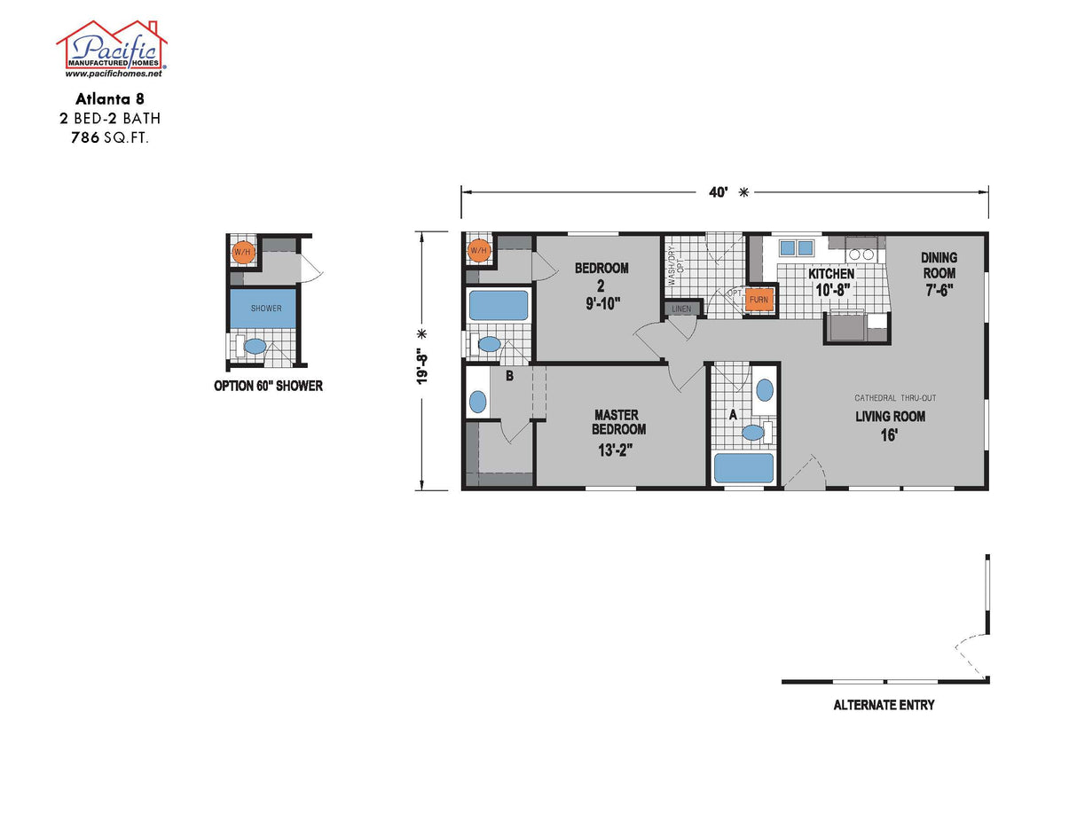 PACIFIC ATLANTA 8 - 2BD X 2BA 787 SQFT