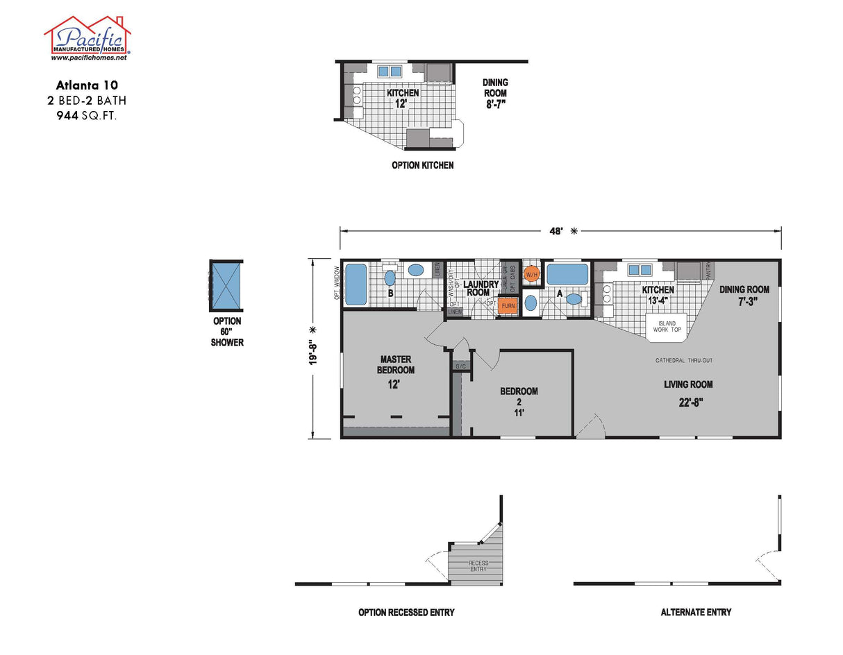 PACIFIC ATLANTA 10 - 2BD X 2BA 944 SQFT