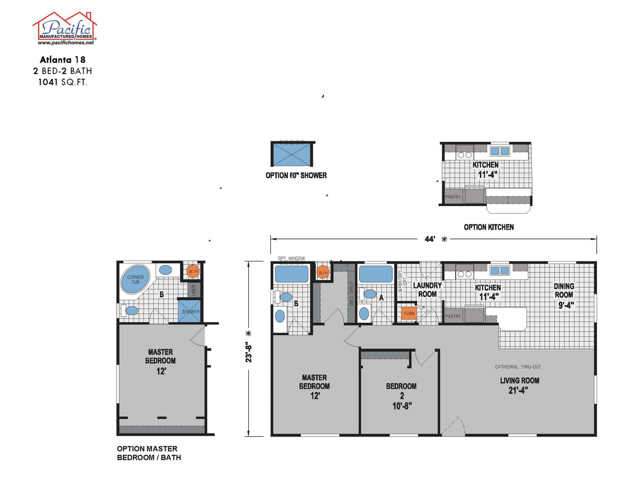 PACIFIC ATLANTA 18 - 2BD X 2BA 1,041 SQFT