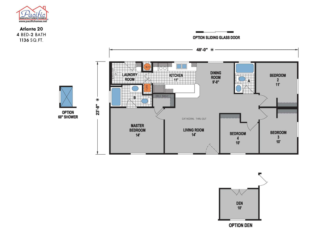 PACIFIC ATLANTA 20 - 4BD X 2BA 1,136 SQFT