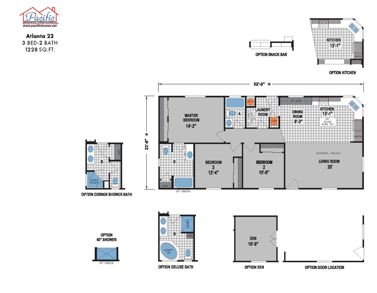 PACIFIC ATLANTA 22 - 3BD X 2BA 1,228 SQFT
