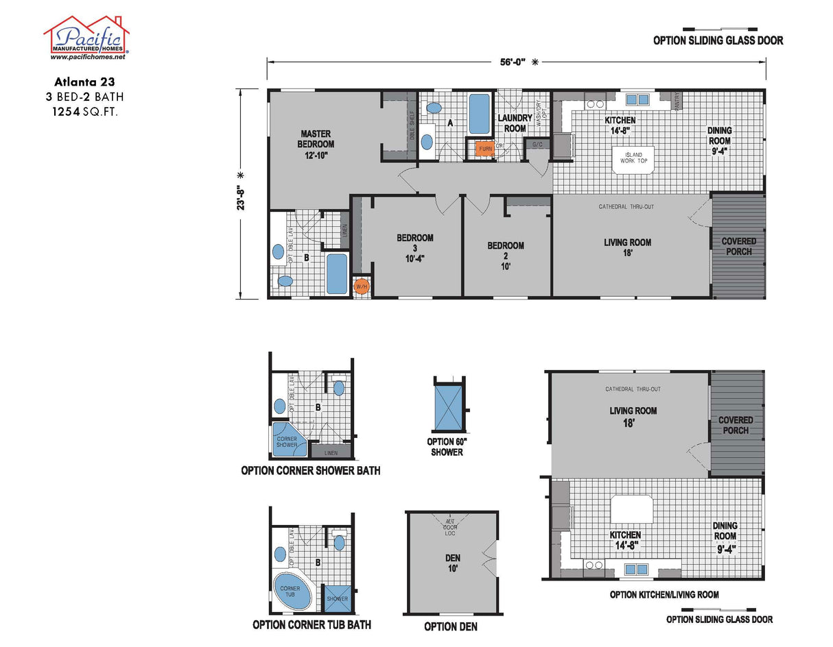 PACIFIC ATLANTA 23 - 3BD X 2BA 1,254 SQFT