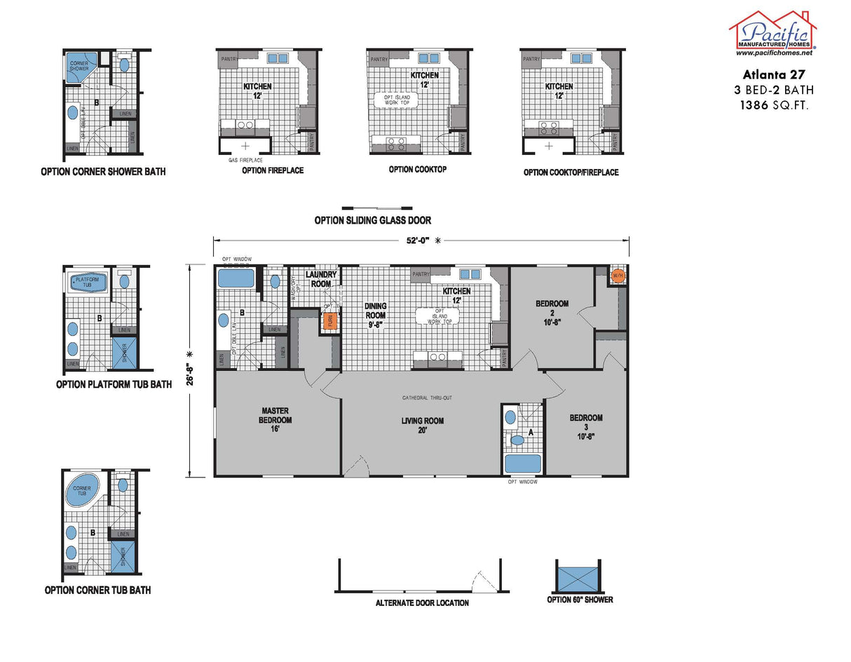 PACIFIC ATLANTA 27 - 3BD X 2BA 1,386 SQFT
