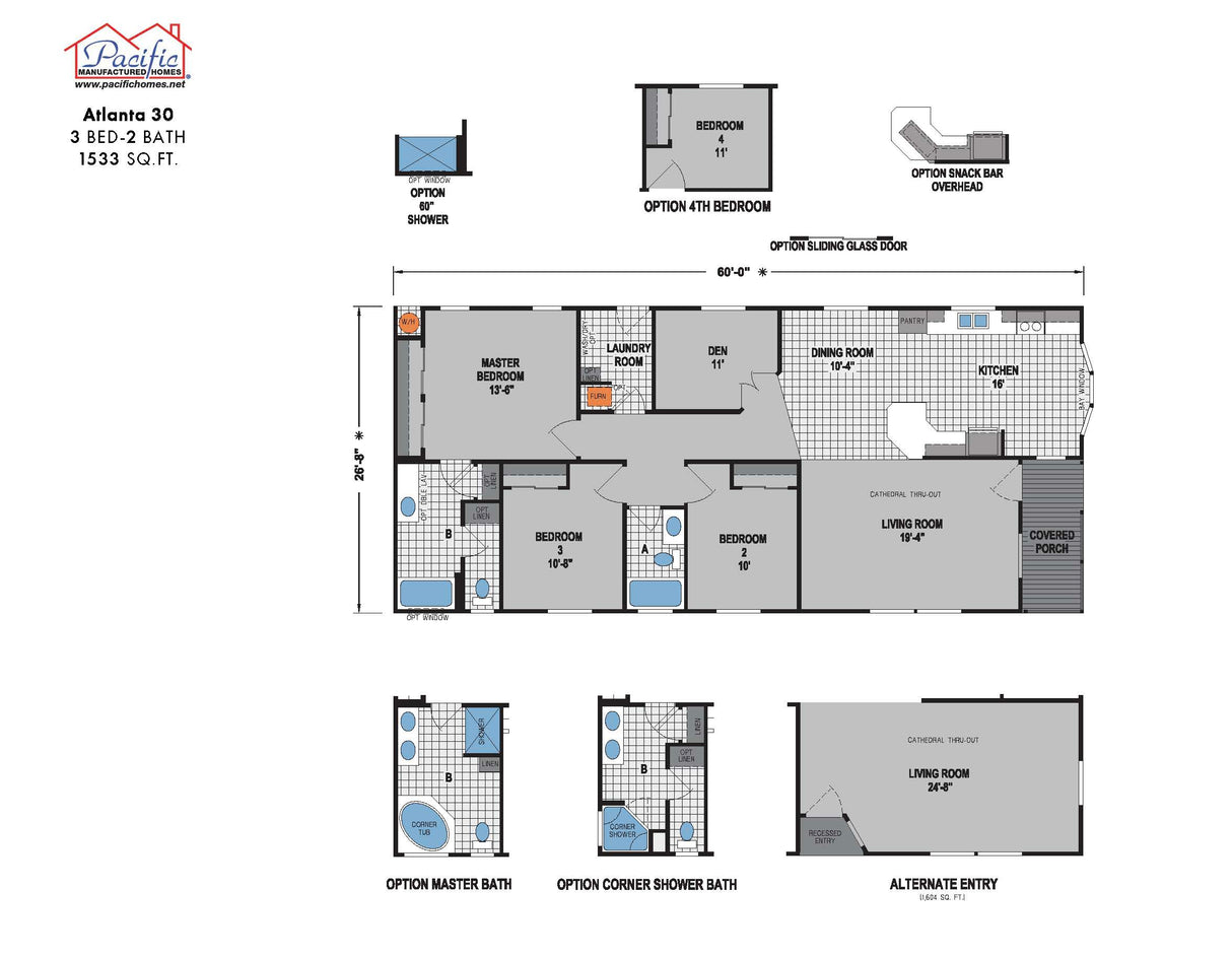 PACIFIC ATLANTA 30 - 3BD X 2BA 1,533 SQFT