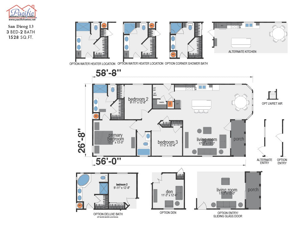 PACIFIC SAN DIEGO 13 - 3BD X 2BA 1,528 SQFT