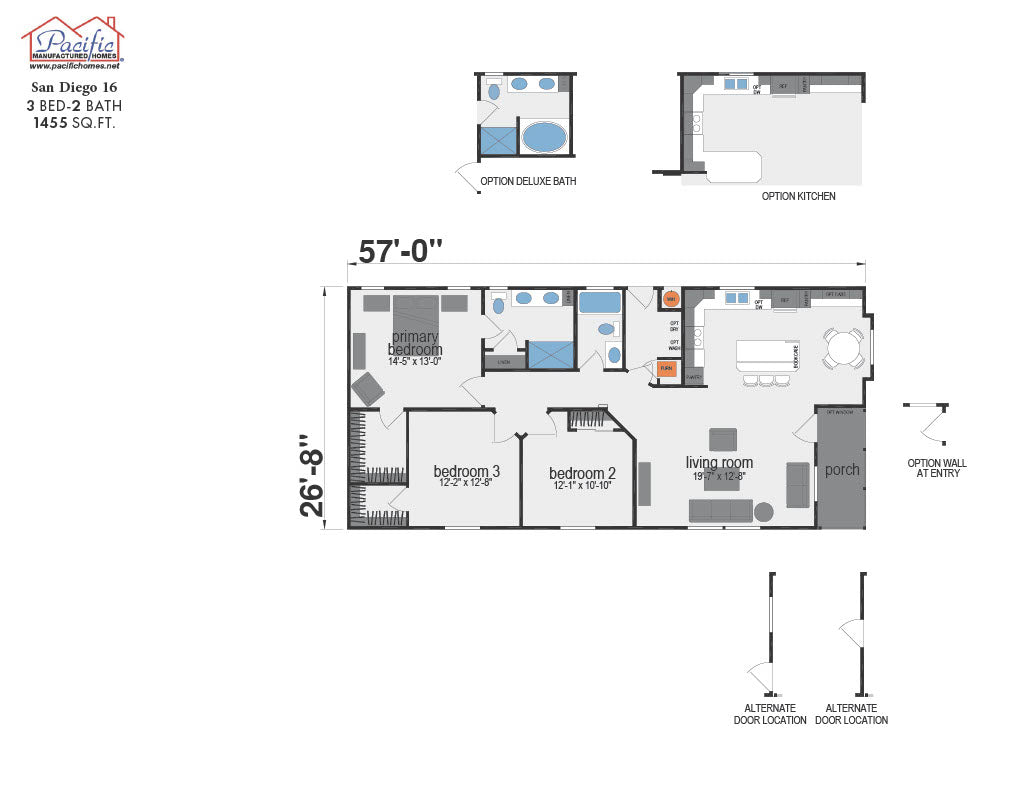 PACIFIC SAN DIEGO 16 - 3BD X 2BA 1,455 SQFT