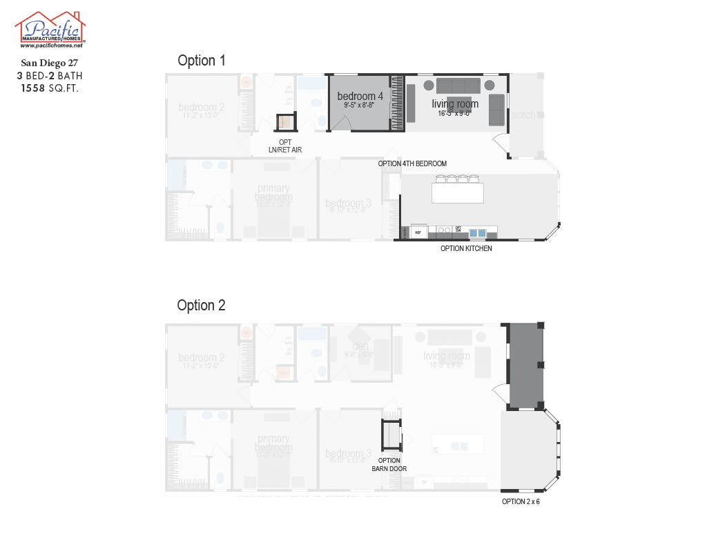 PACIFIC SAN DIEGO 27 - 3BD X 2BA 1,558 SQFT