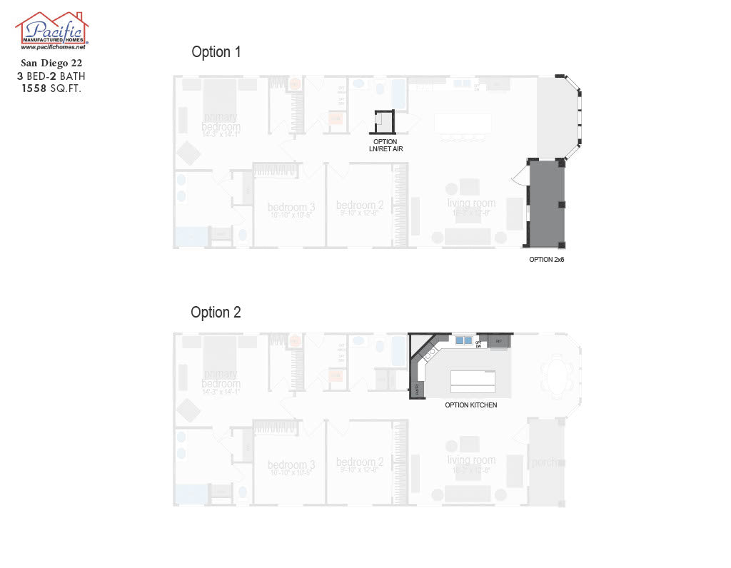 PACIFIC SAN DIEGO 22 - 3BD X 2BA 1,558 SQFT