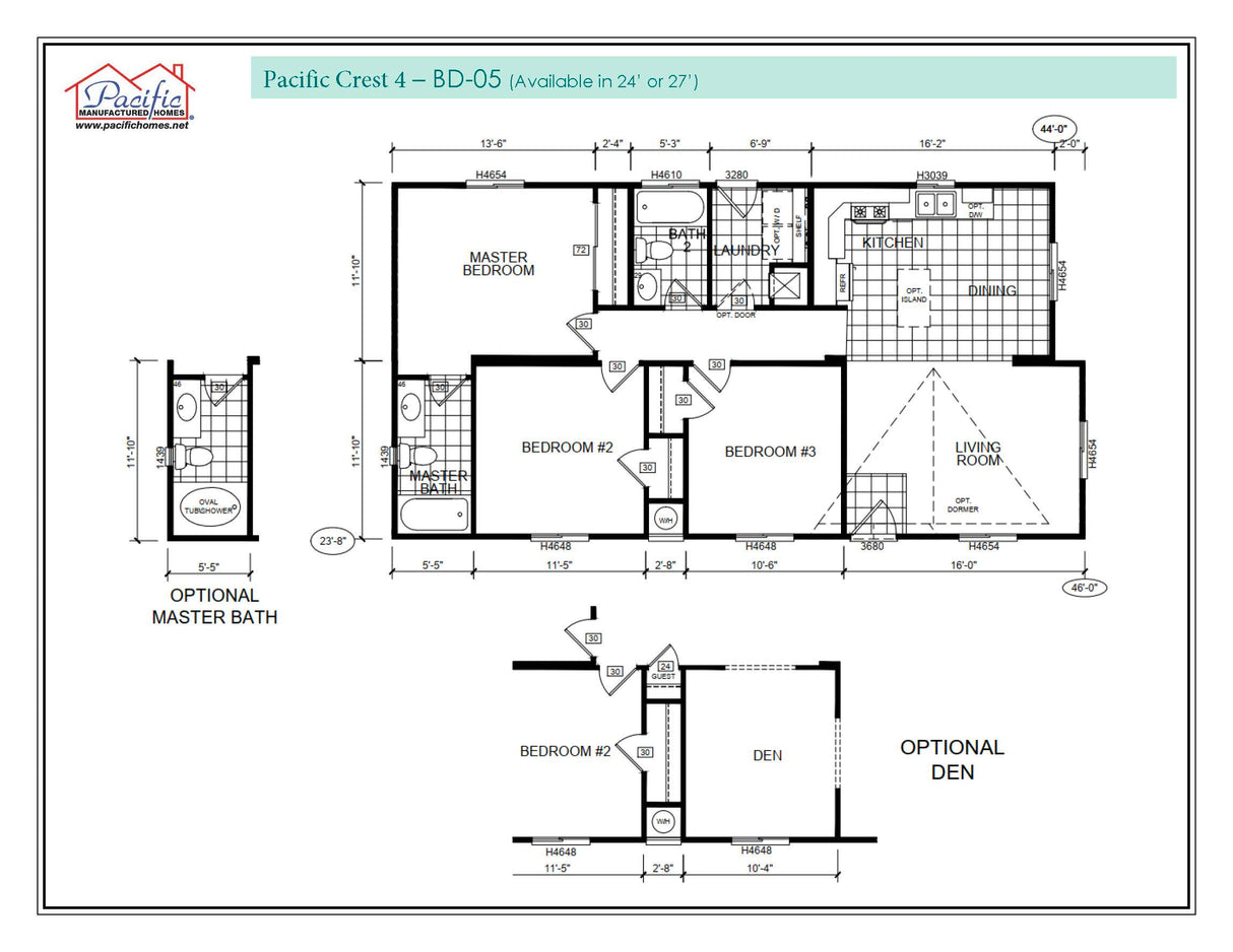 PACIFIC CREST 4 - 3BD X 2BA 1,065 SQFT