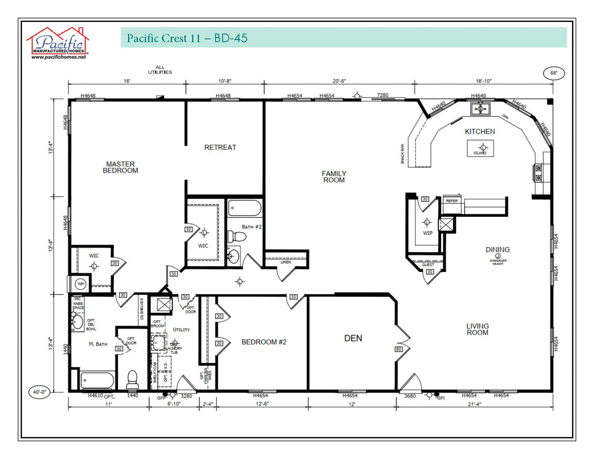 PACIFIC CREST 11 - 2BD X 2BA 2,617 SQFT