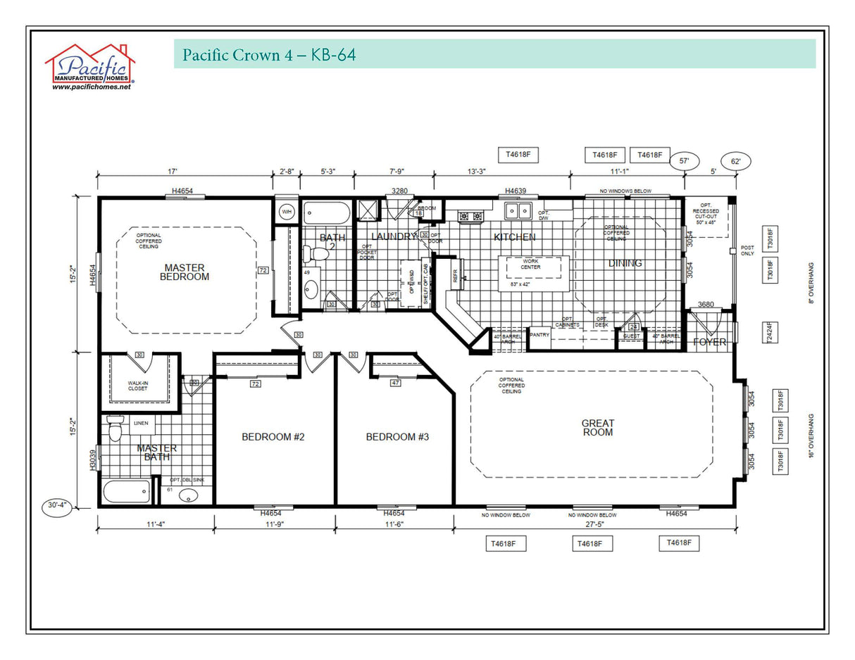 PACIFIC CROWN 4 - 3BD X 2BA 1,836 SQFT
