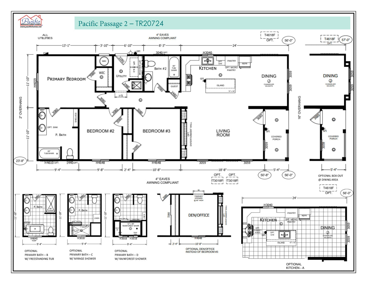 PACIFIC PASSAGE 2 - 3BD X 2BA 1,325 SQFT