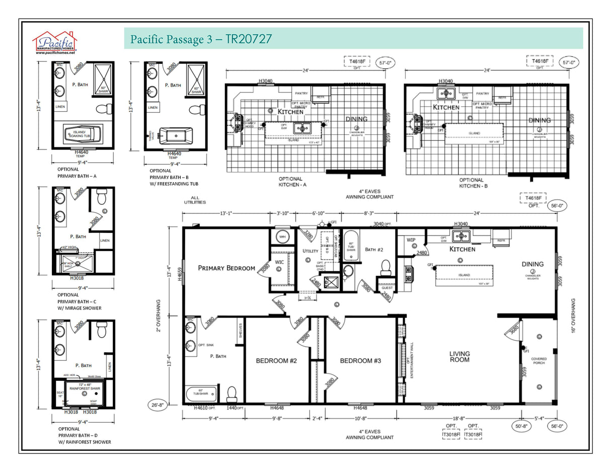 PACIFIC PASSAGE 3 - 3BD X 2BA 1,493 SQFT