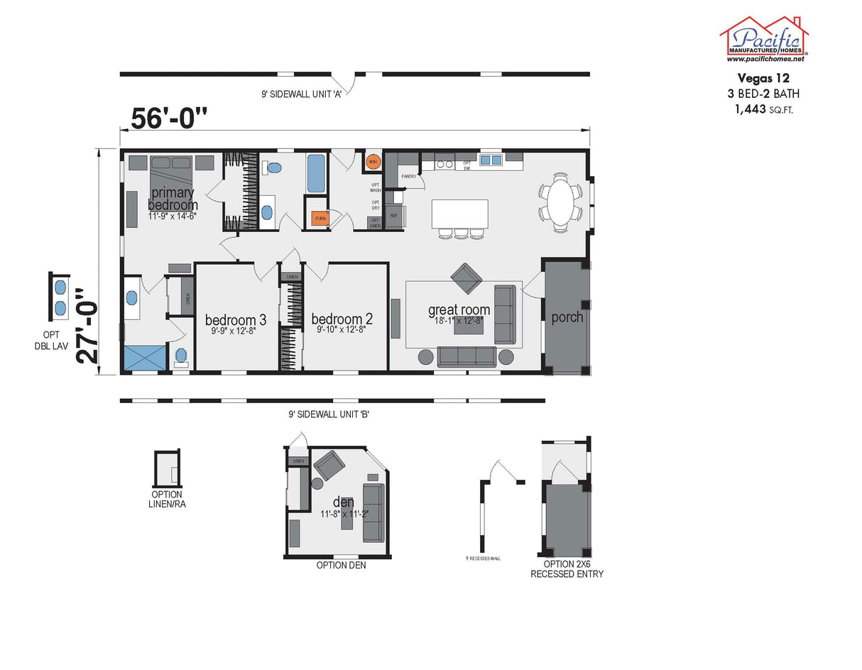 PACIFIC VEGAS 12 - 3BD X 2BA 1,443 SQFT