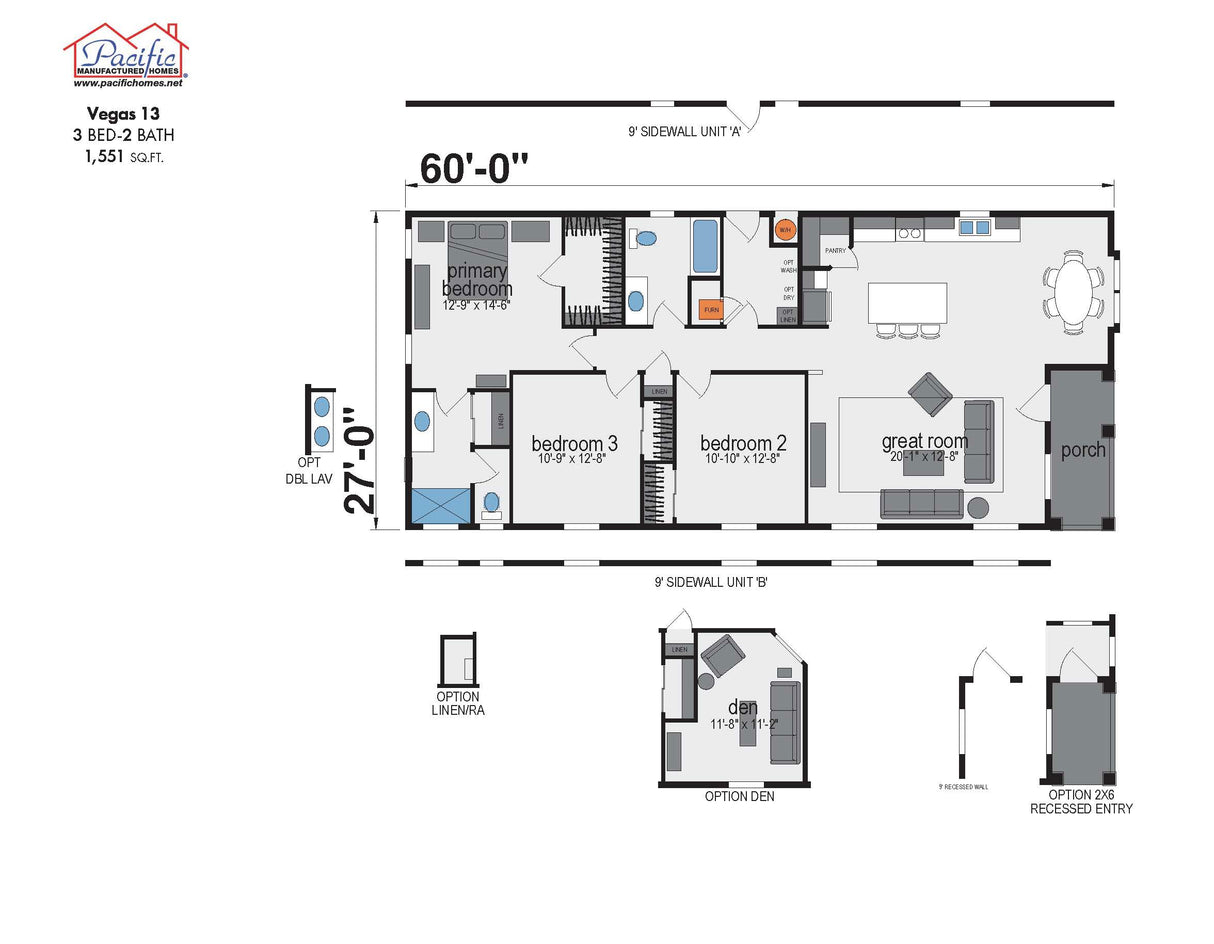 PACIFIC VEGAS 13 - 3BD X 2BA 1,551 SQFT