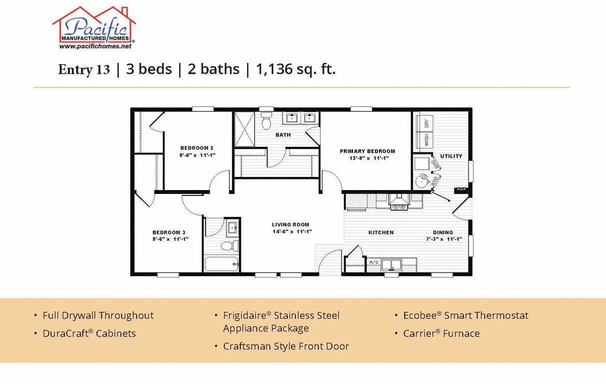 PACIFIC ENTRY 13 - 3BD X 2BA 1,136 SQFT