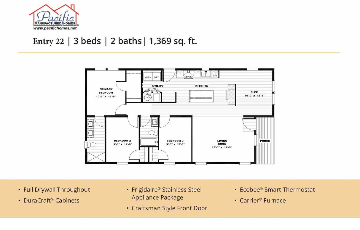 PACIFIC ENTRY 22 - 3BD X 2BA 1,369 SQFT