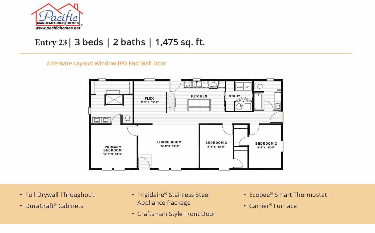 PACIFIC ENTRY 23 - 3BD X 2BA 1,475 SQFT
