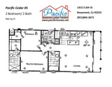 Pacific Cedar BM5- 2BD & 2BA 960 SQFT