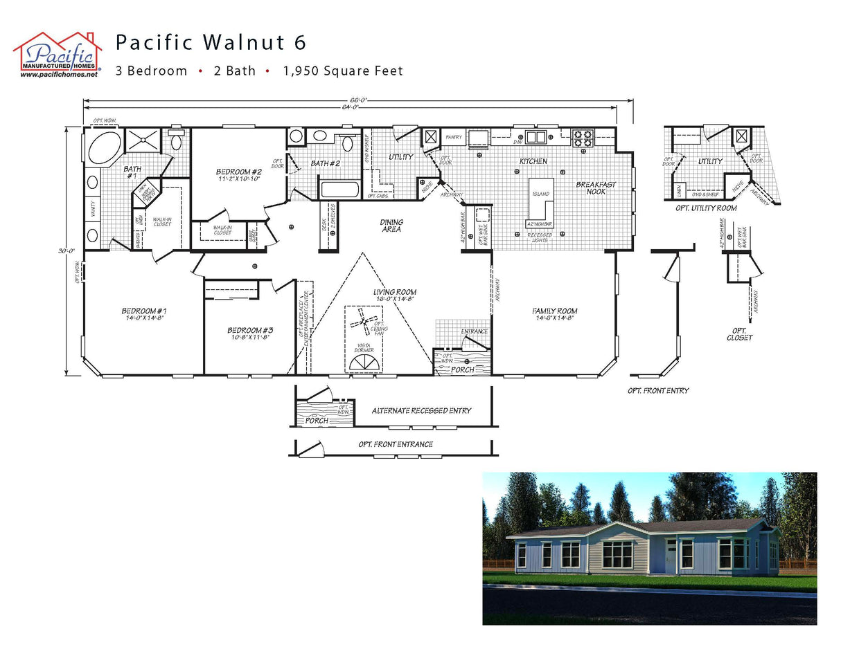 PACIFIC WALNUT 6- 3BD X 2BA 1,917 SQFT