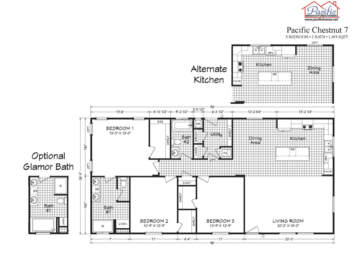 PACIFIC CHESTNUT 7 - 3BD X 2BA 1,493 SQFT