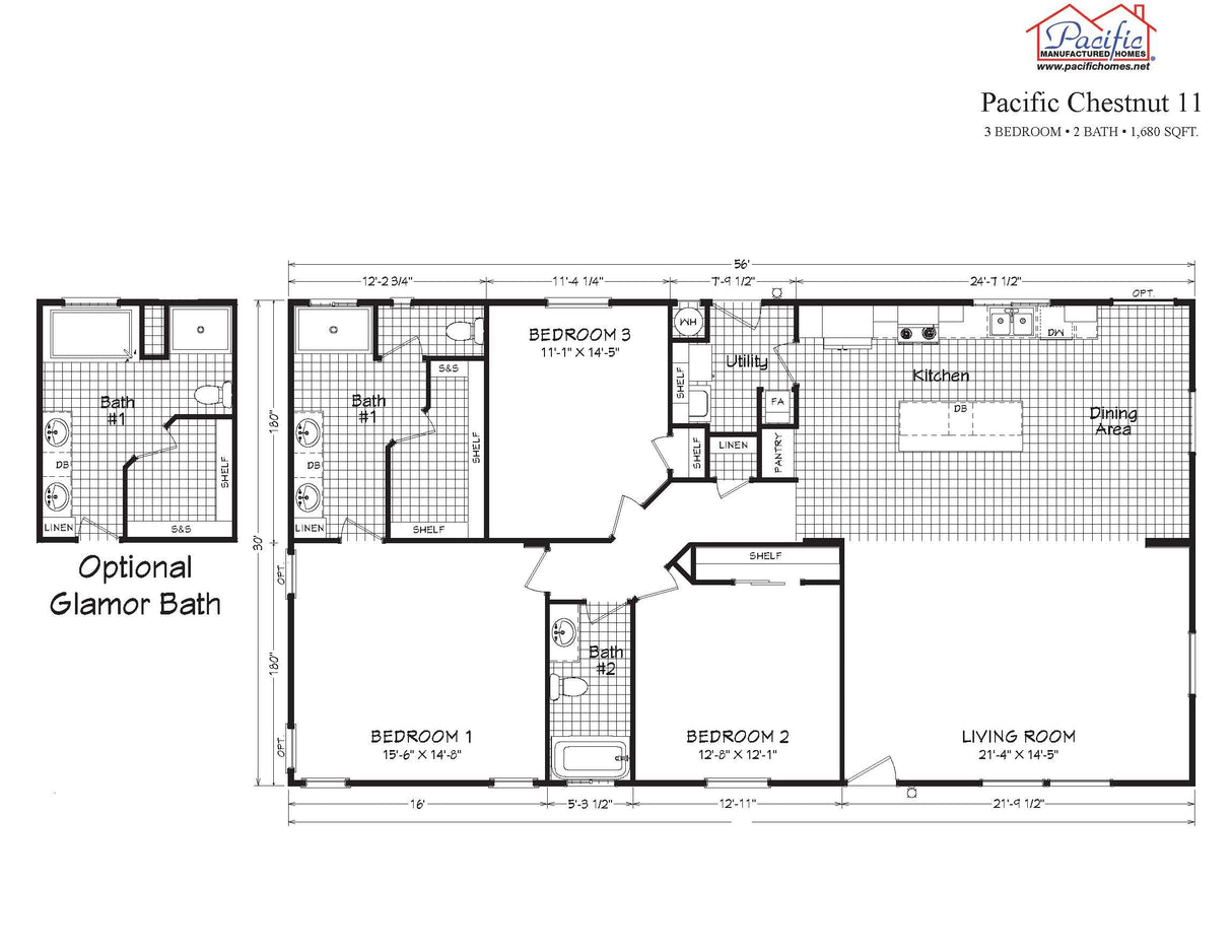 PACIFIC CHESTNUT 11 - 3BD X 2BA 1,680 SQFT