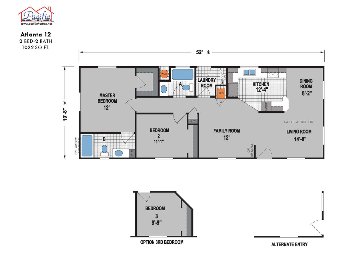 PACIFIC ATLANTA 12 - 2BD X 2BA 1,023 SQFT