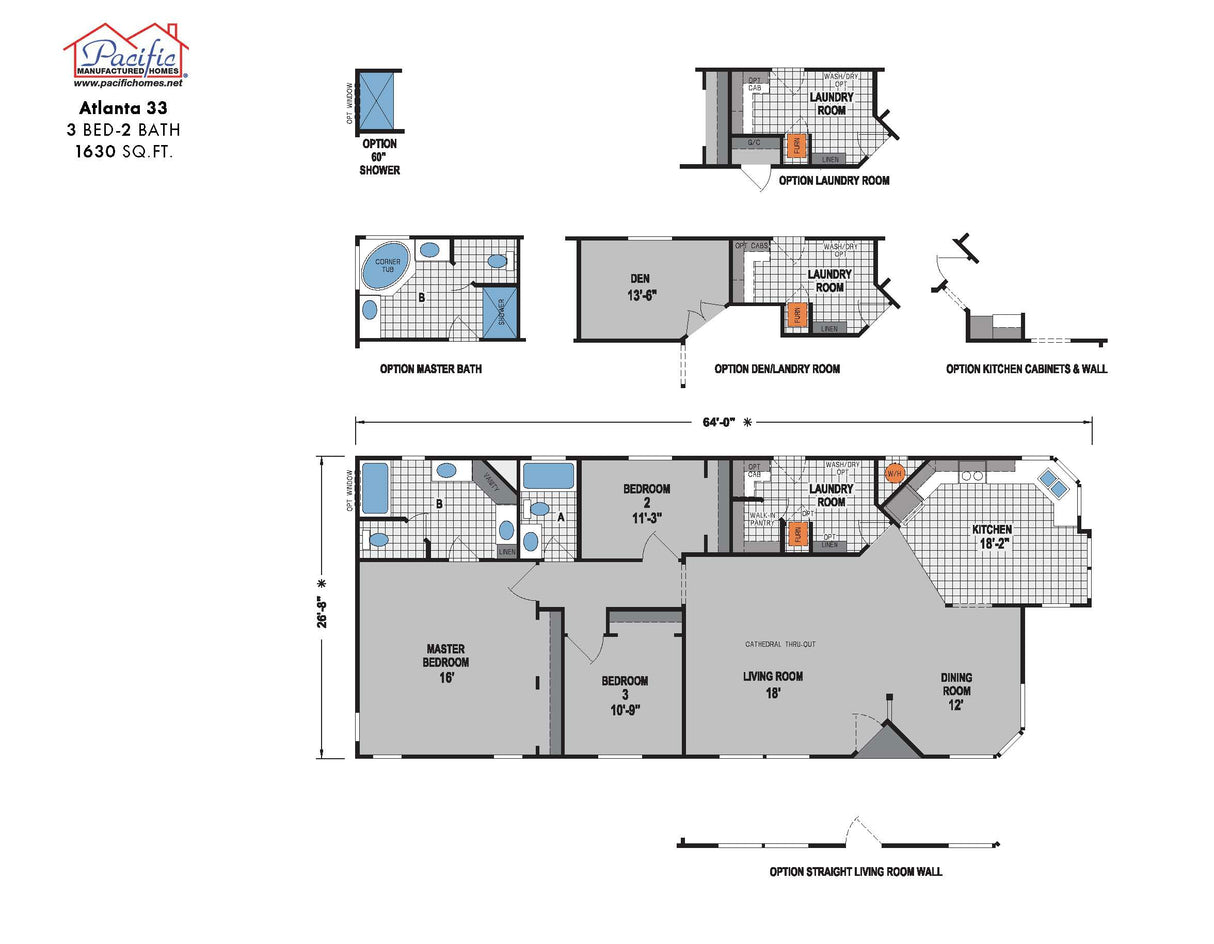 PACIFIC ATLANTA 33 - 3BD X 2BA 1,630 SQFT