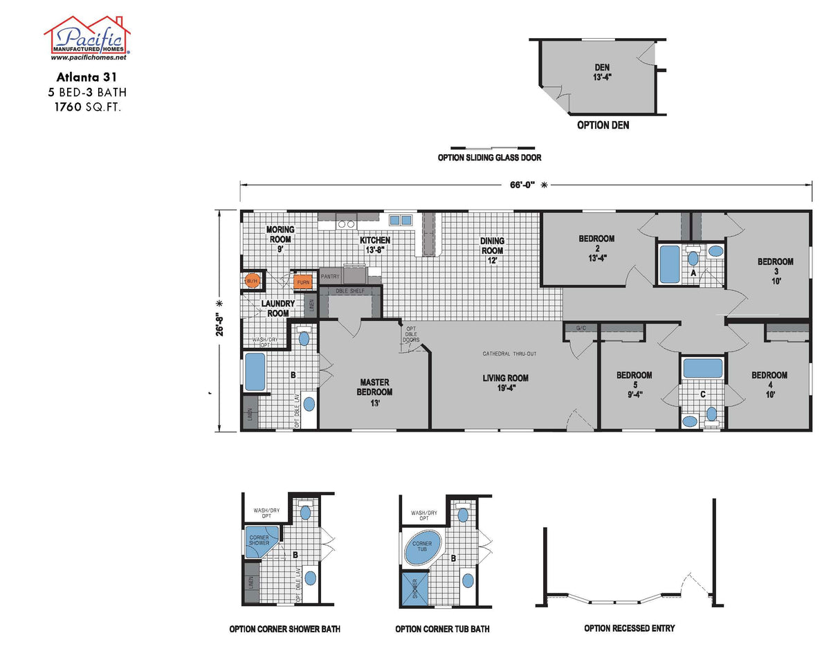 PACIFIC ATLANTA 31 - 5BD X 3BA 1,760 SQFT