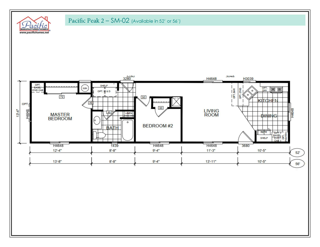 PACIFIC PEAK 2 - 2BD X 1BA 693 SQFT