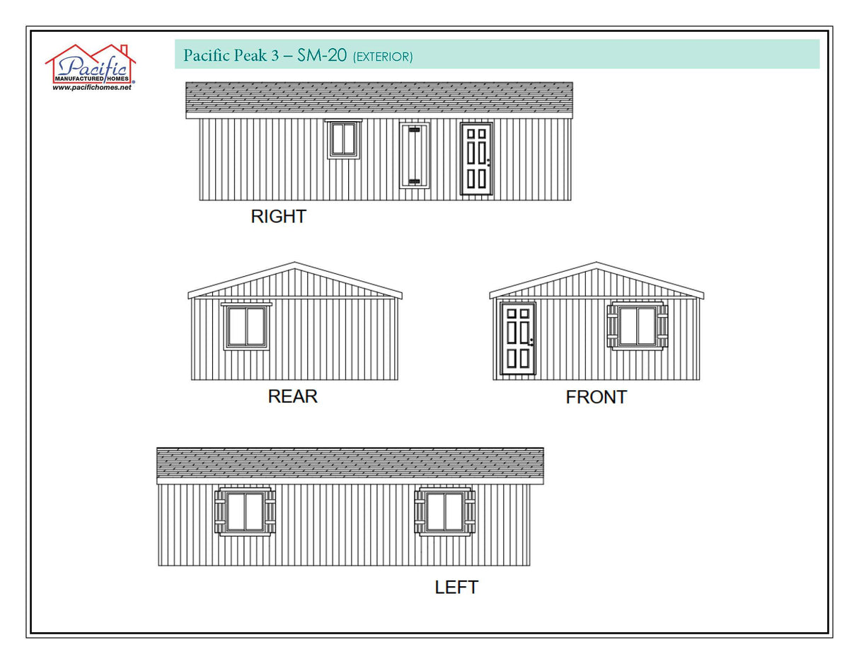 PACIFIC PEAK 3 - 2BD X 2BA 800 SQFT