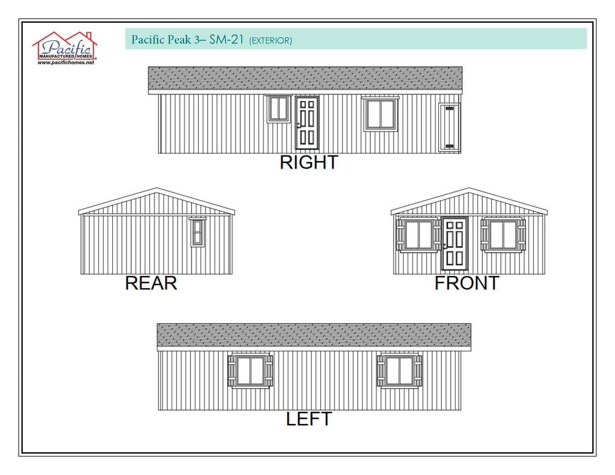 PACIFIC PEAK 3 - 2BD X 2BA 800 SQFT