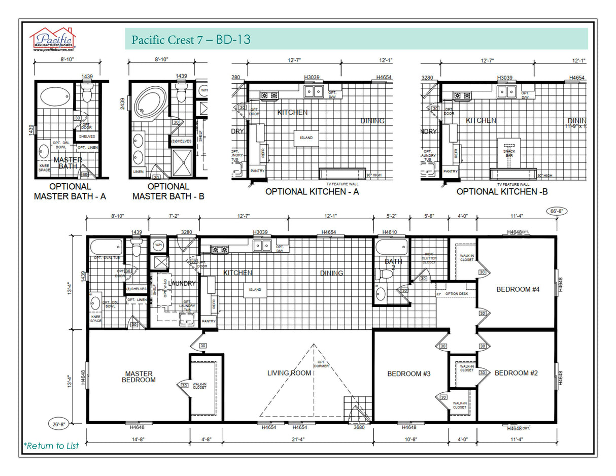 PACIFIC CREST 7 - 4BD X 2BA 1,778 SQFT