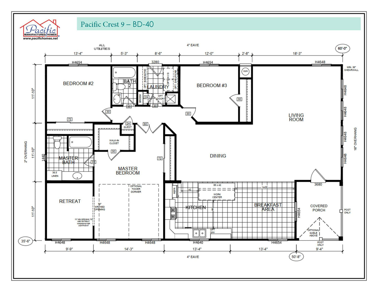 PACIFIC CREST 9 - 3BD X 2BA 2,020 SQFT