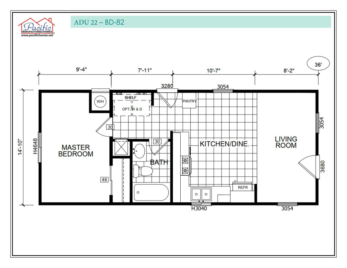 PACIFIC ADU 22 - 1BD X 1BA 534 SQFT