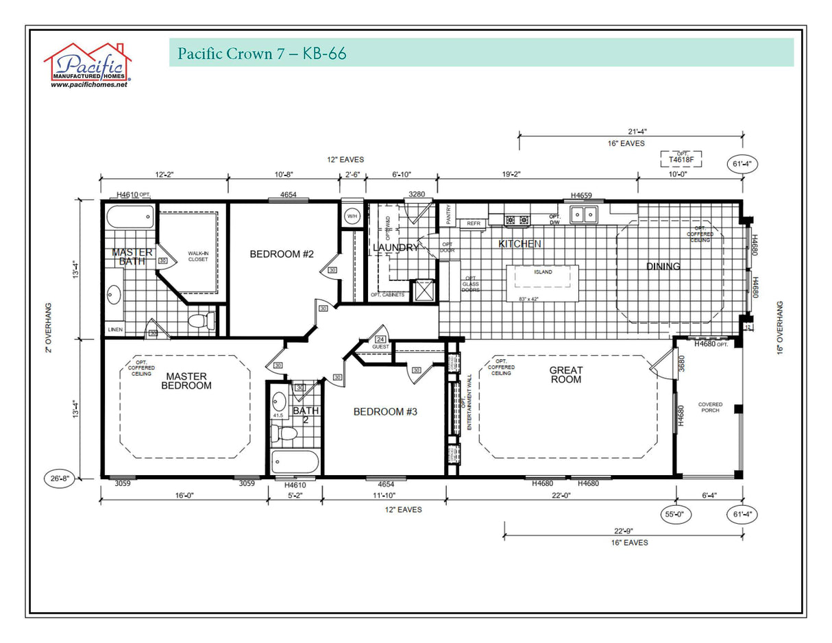 PACIFIC CROWN 7 - 3BD X 2BA 1,561 SQFT