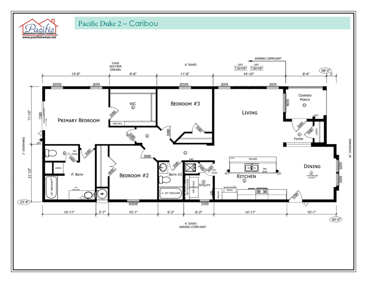 PACIFIC DUKE 2 - 3BD X 2BA 1,344 SQFT