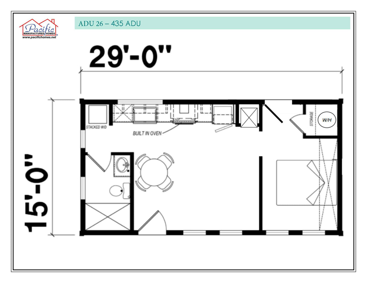 PACIFIC ADU 26 - 1BD X 1BA 435 SQFT