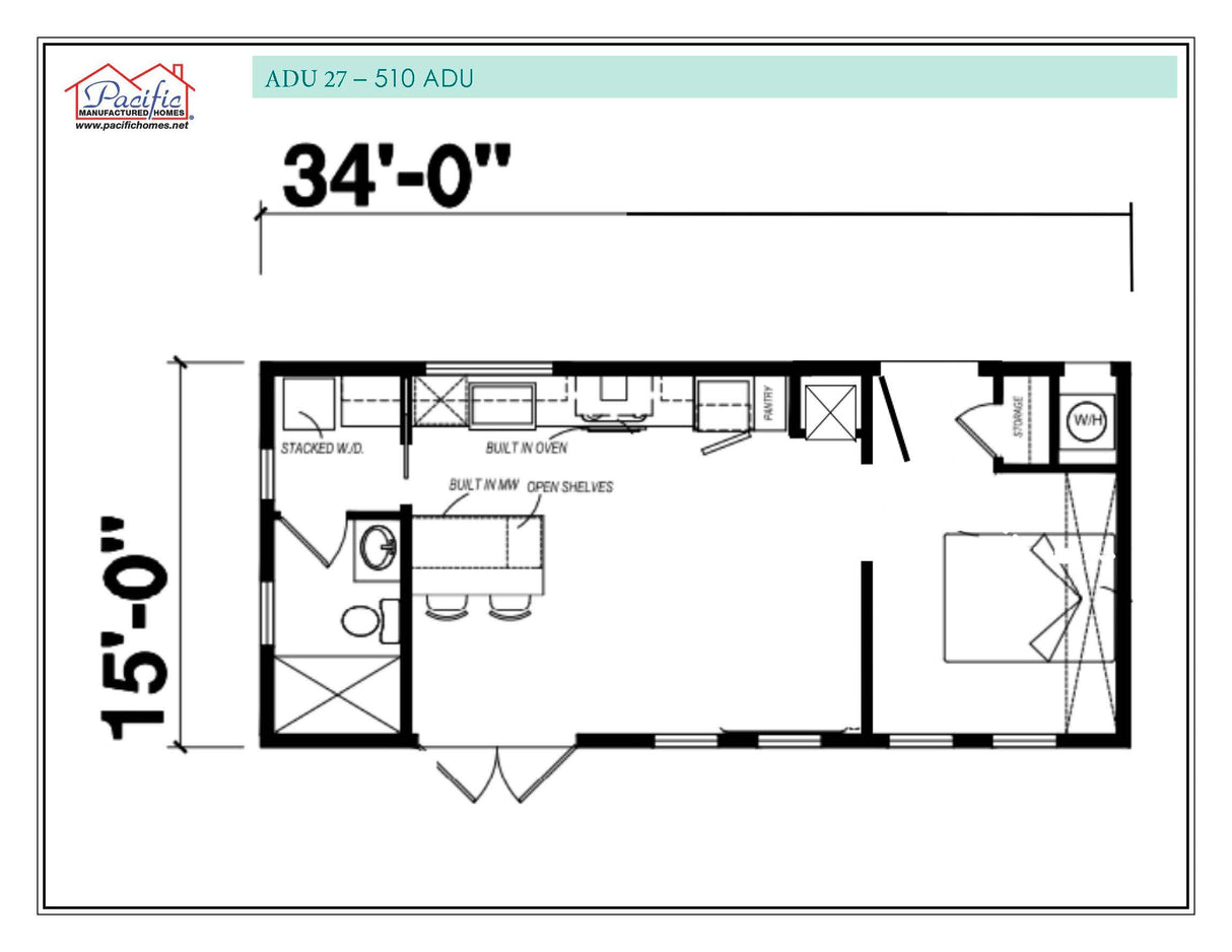 PACIFIC ADU 27 - 1BD X 1BA 510 SQFT