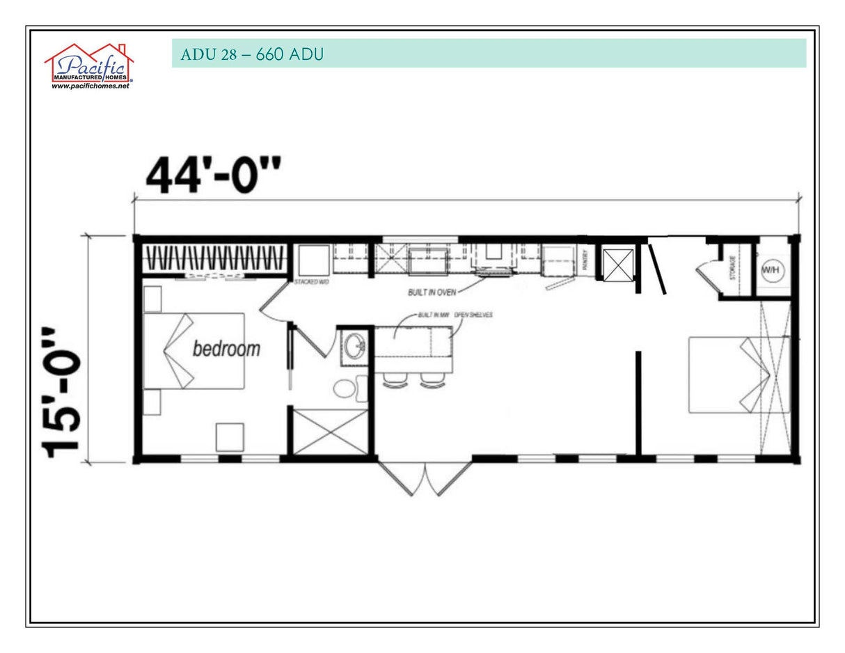 PACIFIC ADU 28 - 2BD X 1BA 660 SQFT