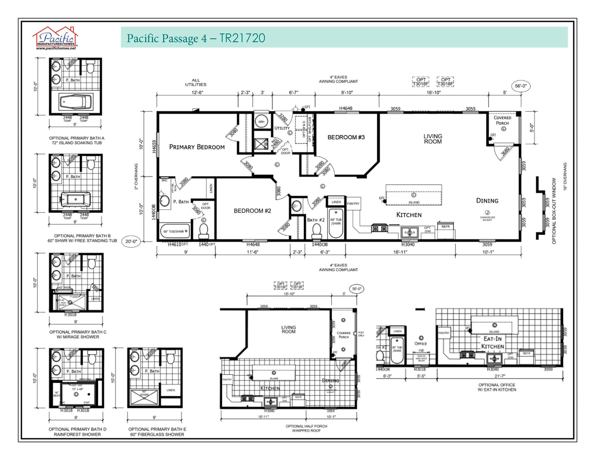 PACIFIC PASSAGE 4 - 3BD X 2BA 1,120 SQFT