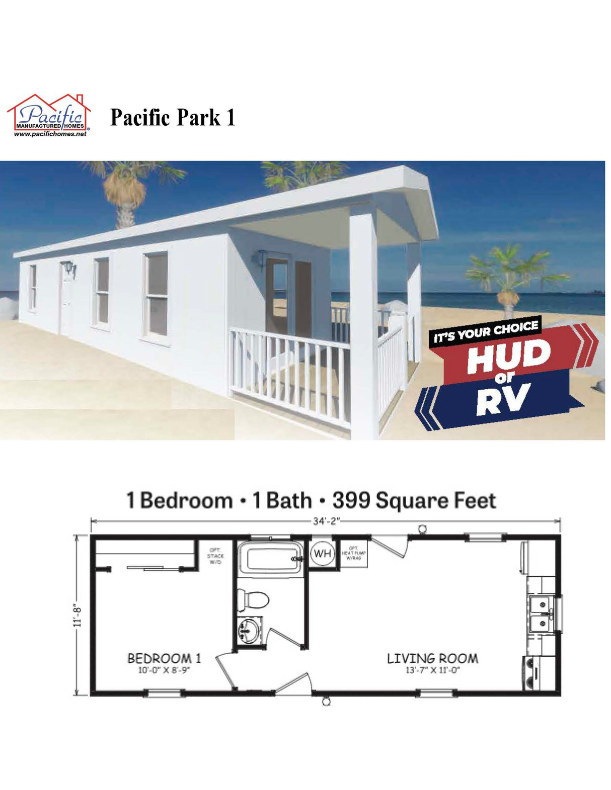 PACIFIC PARK 1 - 1BD X 1BA 399 SQFT